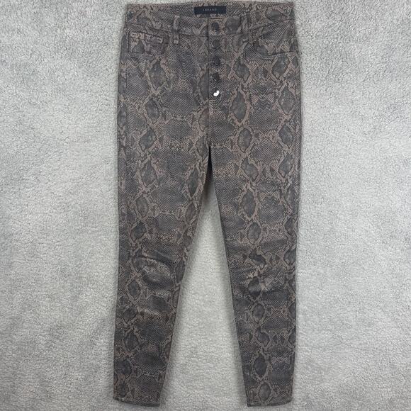J Brand Women’s Lillie Coated Boa Patterned Cigarette Pants Size 29 Mobwife - Picture 3 of 13